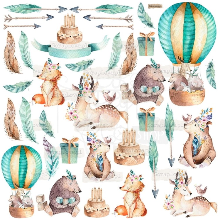 Naklejki do scrapbookingu i art journalingu Boho Animals 2 ScrapLove