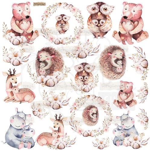 Naklejki do scrapbookingu i art journalingu Boho Animals 1 ScrapLove