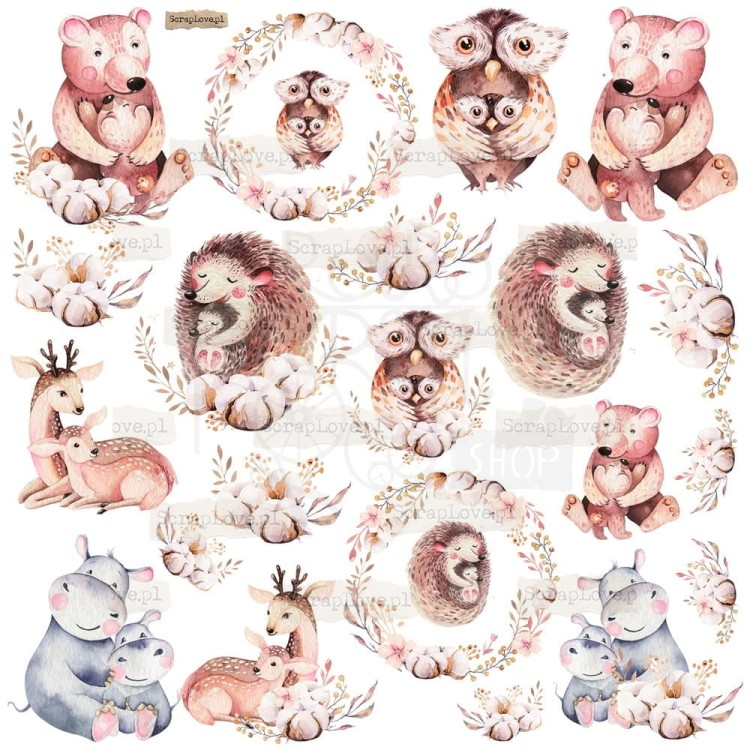 Naklejki do scrapbookingu i art journalingu Boho Animals 1 ScrapLove