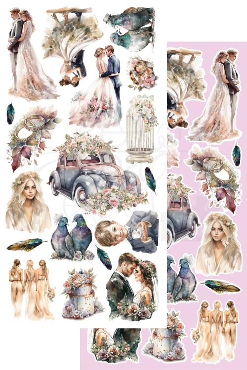 Zestaw papierów 15x30 elementy do wycinania Dreamcatcher Wedding AA-DC-10 Alchemy of Art