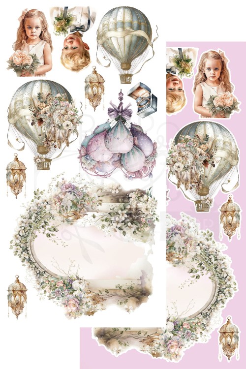 Zestaw papierów 15x30 elementy do wycinania Dreamcatcher Wedding AA-DC-10 Alchemy of Art