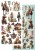 Zestaw papierów 15x30 elementy do wycinania Dreamcatcher Wild West AA-DC-11 Alchemy of Art