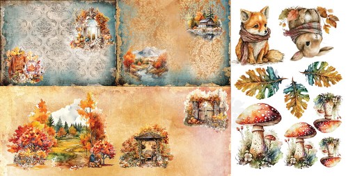 Zestaw papierów 30x30 Gold Autumn AA-GA_ZJ-07 Alchemy of Art
