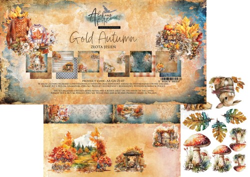 Zestaw papierów 30x30 Gold Autumn AA-GA_ZJ-07 Alchemy of Art