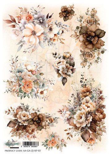 Papier ryżowy A4 Gold Autumn 03 AA-GA-ZJ-RP-03 Alchemy of Art