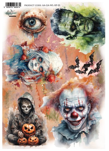 Papier ryżowy A4 Halloween 01 AA-GW-WL-RP-01 Alchemy of Art