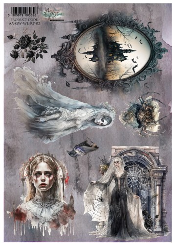 Papier ryżowy A4 Halloween 02 AA-GW-WL-RP-02 Alchemy of Art