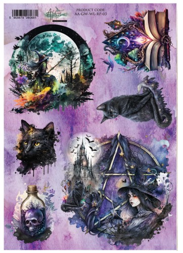 Papier ryżowy A4 Halloween 03 AA-GW-WL-RP-03 Alchemy of Art