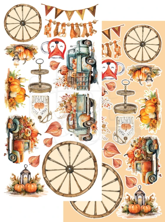 Zestaw papierów 15x30 elementy do wycinania Gold Autumn AA-GA-ZJ-10 Alchemy of Art