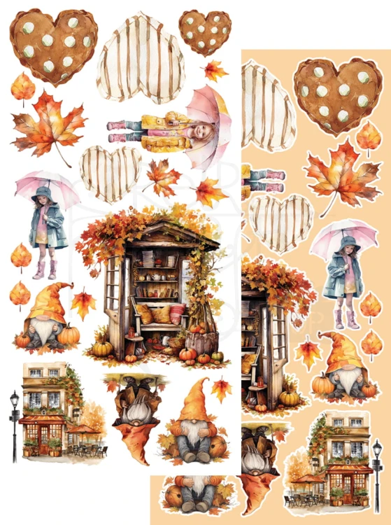 Zestaw papierów 15x30 elementy do wycinania Gold Autumn AA-GA-ZJ-10 Alchemy of Art