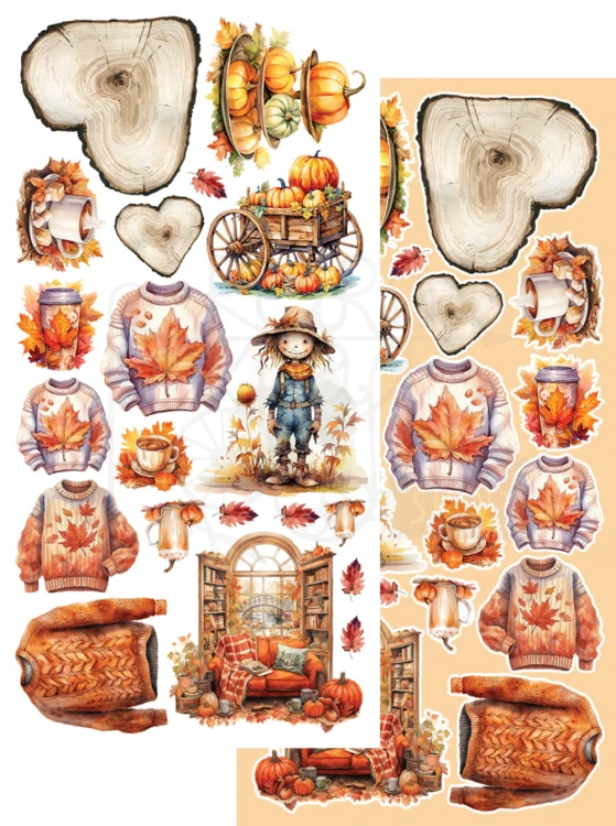 Zestaw papierów 15x30 elementy do wycinania Gold Autumn AA-GA-ZJ-10 Alchemy of Art