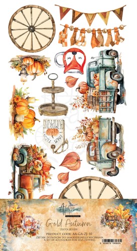 Zestaw papierów 15x30 elementy do wycinania Gold Autumn AA-GA-ZJ-10 Alchemy of Art