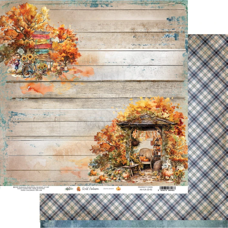 Zestaw papierów 20x20 Gold Autumn AA-GA_ZJ-08 Alchemy of Art