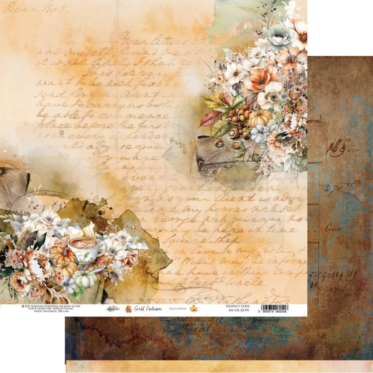 Zestaw papierów 20x20 Gold Autumn AA-GA_ZJ-08 Alchemy of Art