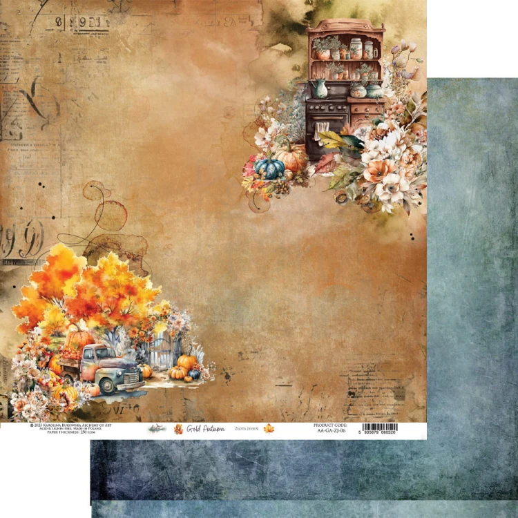Zestaw papierów 20x20 Gold Autumn AA-GA_ZJ-08 Alchemy of Art
