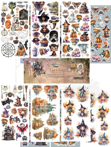 Zestaw papierów 15x30 elementy do wycinania Gold Autumn - Trick or Treat AA-GA-TOT-10 Alchemy of Art