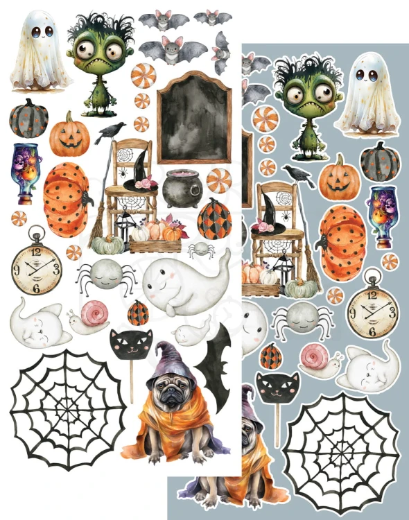 Zestaw papierów 15x30 elementy do wycinania Gold Autumn - Trick or Treat AA-GA-TOT-10 Alchemy of Art