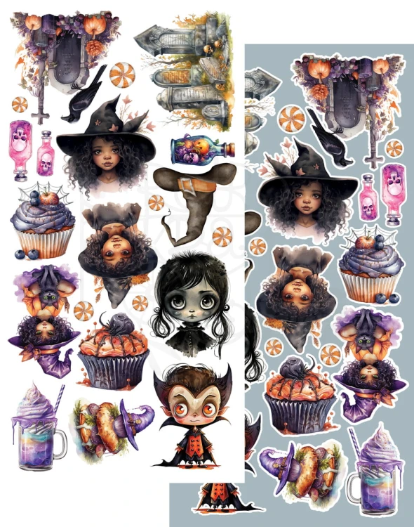 Zestaw papierów 15x30 elementy do wycinania Gold Autumn - Trick or Treat AA-GA-TOT-10 Alchemy of Art