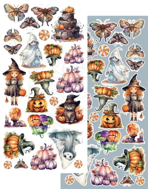 Zestaw papierów 15x30 elementy do wycinania Gold Autumn - Trick or Treat AA-GA-TOT-10 Alchemy of Art
