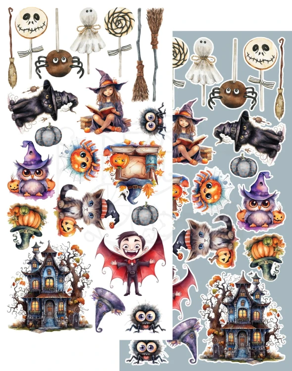Zestaw papierów 15x30 elementy do wycinania Gold Autumn - Trick or Treat AA-GA-TOT-10 Alchemy of Art