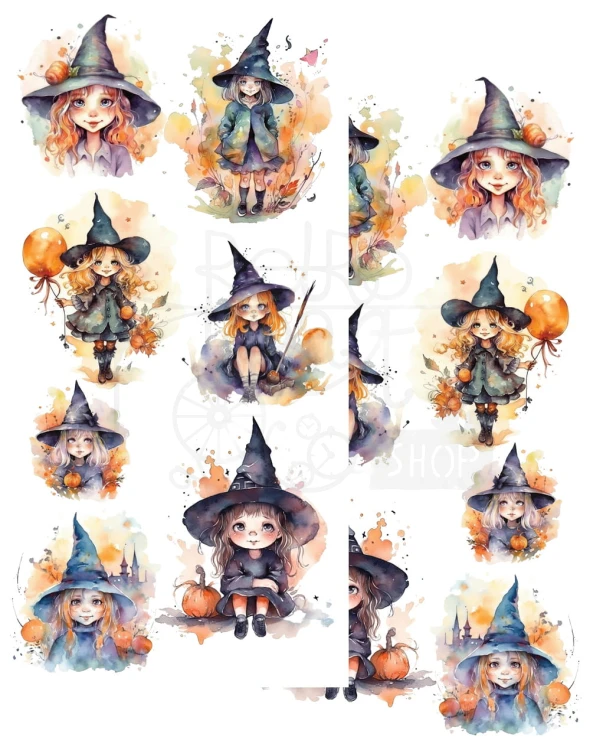 Zestaw papierów 15x30 elementy do wycinania Gold Autumn - Trick or Treat AA-GA-TOT-10 Alchemy of Art