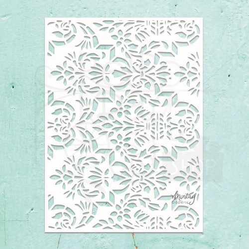 Szablon maska 15x20 - Kwiecisty Border MTK-STEN-18 Mintay Kreativa