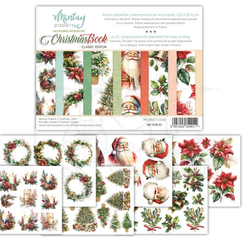 Zestaw papierów 15x20 elementy do wycinania - Christmas 1 MT-CHR-01 Mintay