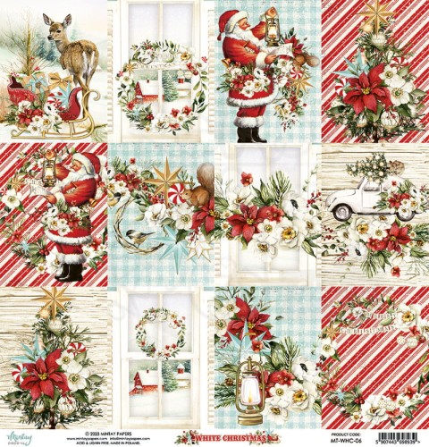 Papier 30x30 - White Christmas 06 MT-WHC-06 Mintay