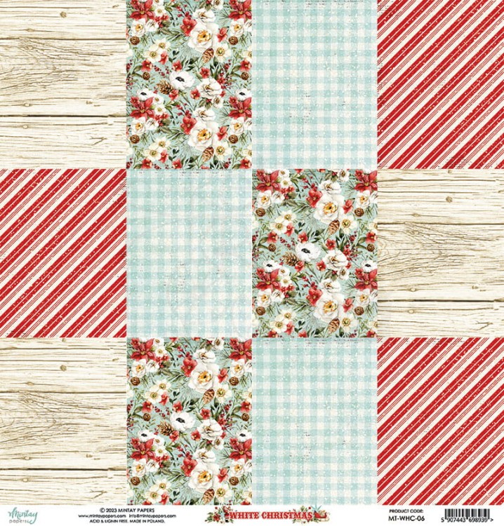 Papier 30x30 - White Christmas 06 MT-WHC-06 Mintay