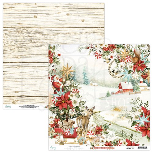 Zestaw papierów 30x30 - White Christmas MT-WHC-07 Mintay