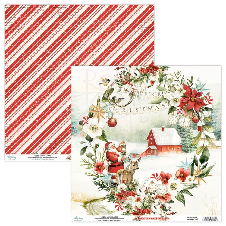 Zestaw papierów 30x30 - White Christmas MT-WHC-07 Mintay