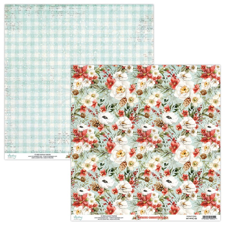 Zestaw papierów 30x30 - White Christmas MT-WHC-07 Mintay