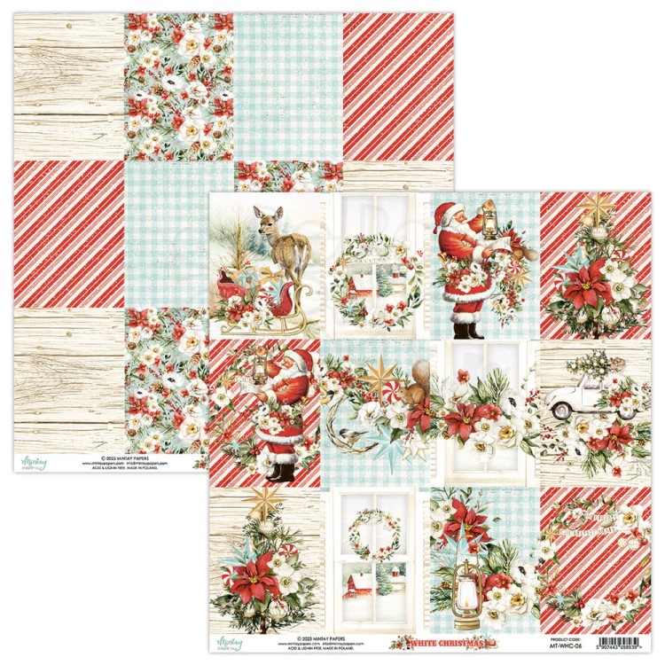 Zestaw papierów 30x30 - White Christmas MT-WHC-07 Mintay