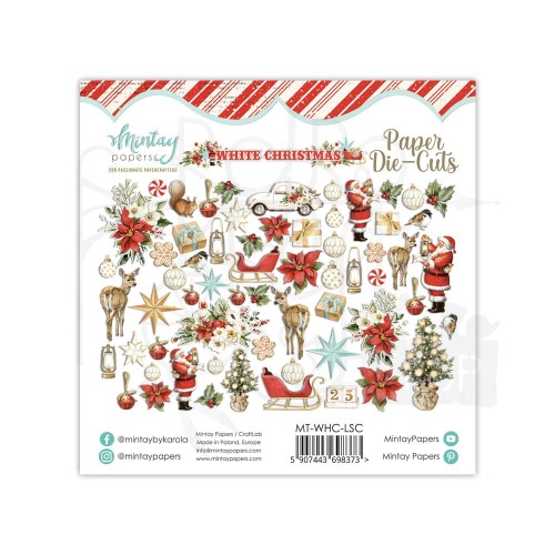 Kształty papierowe ozdoby Die Cuts - White Christmas MT-WHC-LSC Mintay
