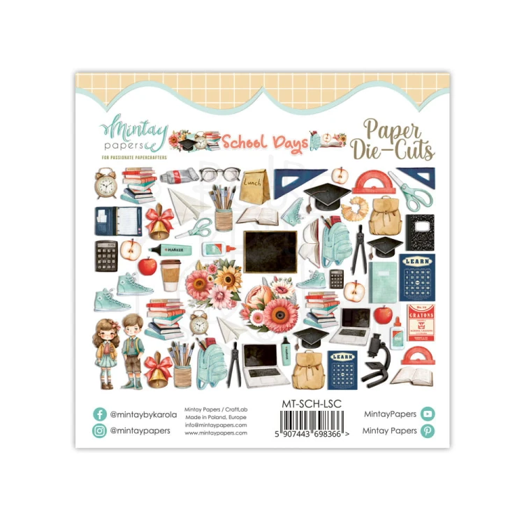 Kształty papierowe ozdoby Die Cuts - School Days MT-SCH-LSC Mintay