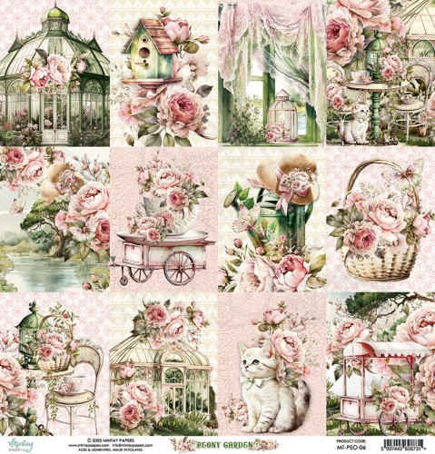 Papier 30x30 - Peony Garden 06 MT-PEO-06 Mintay
