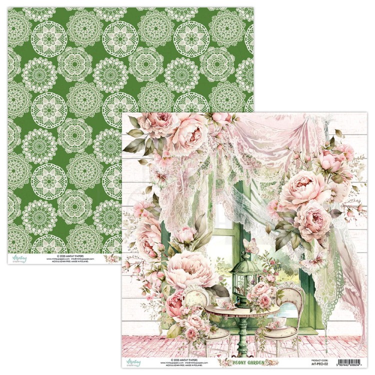 Zestaw papierów 30x30 - Peony Garden MT-PEO-07 Mintay