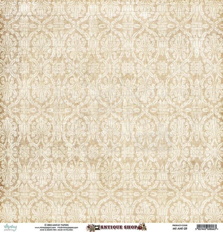 Papier 30x30 arkusz elementów do wycinania - Antique Shop MT-ANT-09 Mintay
