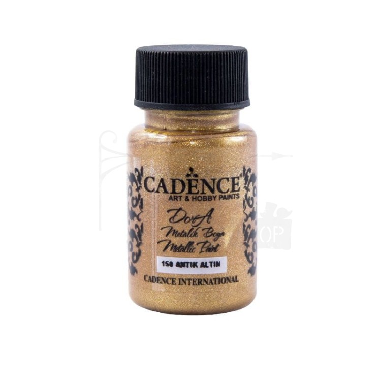 Farba dekoracyjna Dora Metalik antyczne złoto 50ml DM150 Cadence