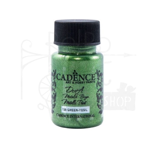 Farba dekoracyjna Dora Metalik zielona 50ml DM135 Cadence