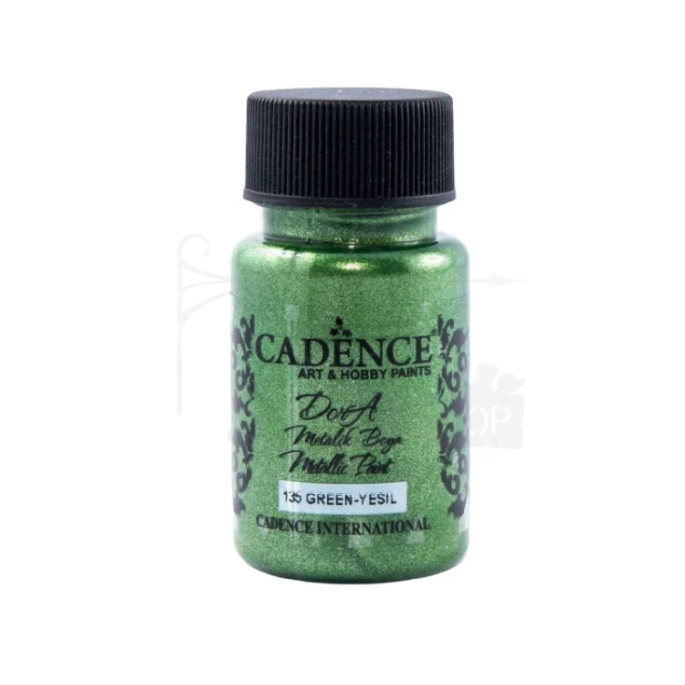 Farba dekoracyjna Dora Metalik zielona 50ml DM135 Cadence