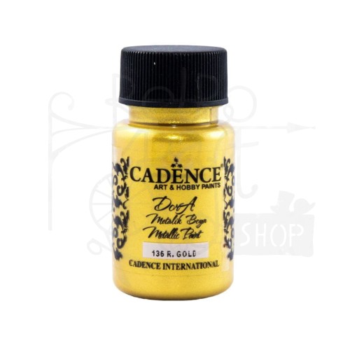 Farba dekoracyjna Dora Metalik bogate złoto 50ml DM136 Cadence