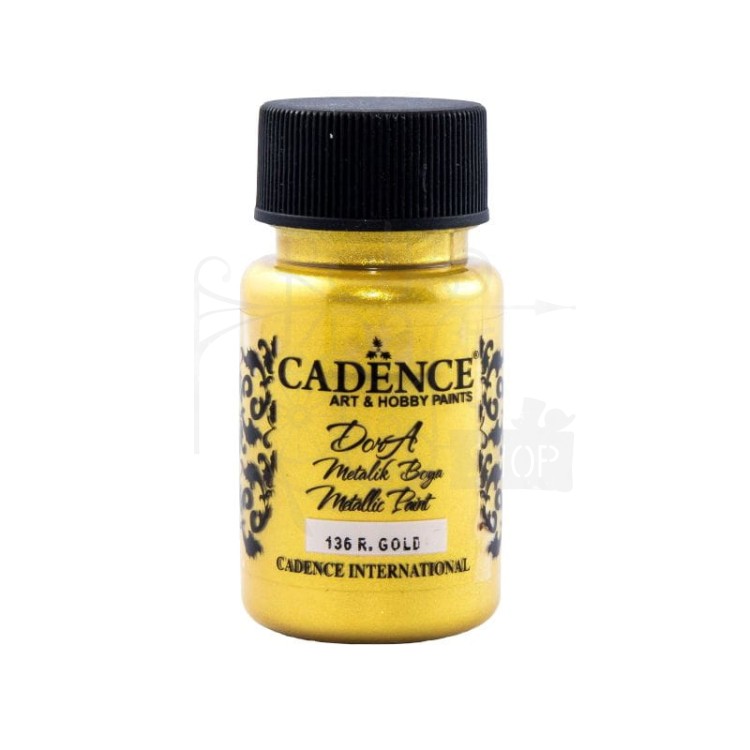 Farba dekoracyjna Dora Metalik bogate złoto 50ml DM136 Cadence