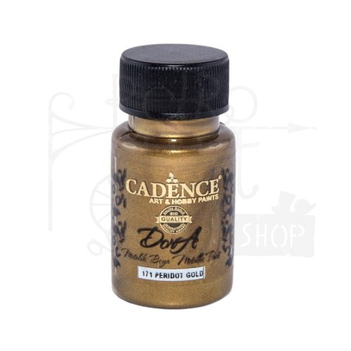 Farba dekoracyjna Dora Metalik peridot gold 50ml DM171 Cadenc