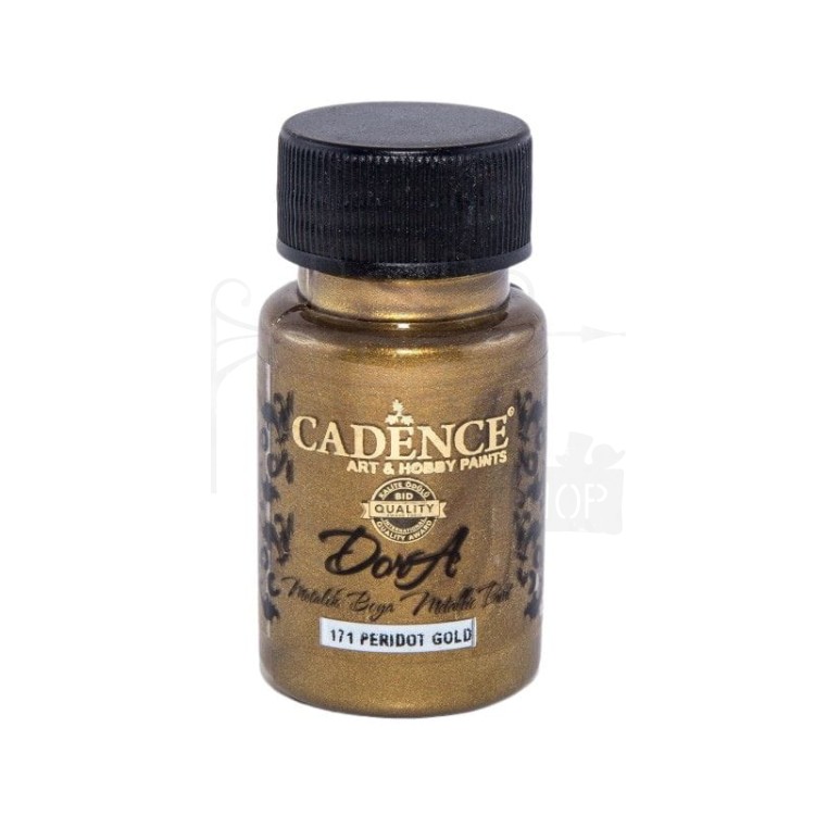 Farba dekoracyjna Dora Metalik peridot gold 50ml DM171 Cadenc