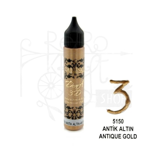 Konturówka metaliczna Dora 3D antyczne złoto 25ml KD5150 Cadence