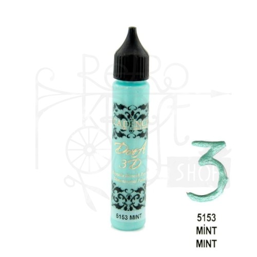 Konturówka metaliczna Dora 3D miętowa 25ml KD5153 Cadence