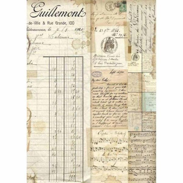 Papier ryżowy A4 Manuskrypt DFSA4322 Stamperia