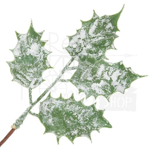 Gałązka ostrokrzew szron 17cm