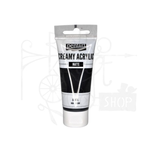 Farba akrylowa cream matowa czarna 60ml 29693 Pentart